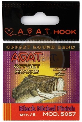  Various hooks - AGAT OFFSET ROUND BEND 5057 #2/0 (5 gab.)ofseta  hooks