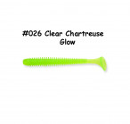 KEITECH Swing Impact 2" #026 Clear Chartreuse Glow (12 gab.) silikona mānekļi