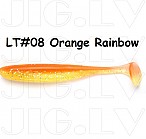 KEITECH Easy Shiner 4" #LT08 Orange Rainbow (7 gab.) silikona mānekļi