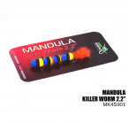 MANDULA KILLER WORM 2.2" (55mm), Origin hooks, #901, peldošs māneklis