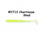KEITECH Swing Impact 3.5" #CT13 Chartreuse Shad (8 gab.) silikona mānekļi