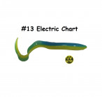 Silicone Eel L 10cm body, 30cm with full tail, 21g, #13-Electric Chart, 1pc, silikona mānekļi