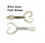 KEITECH Little Spider 2" #416 Silver Flash Minnow (8 pcs) softbaits