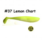 MAILE BAITS ZANDER SHAD 14cm (~5.5") 37-Lemon Chart (1 gab.) silikona mānekļi