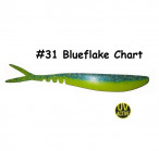 MAILE BAITS LUNKER DROP-SHOT SAWTAIL 5.5" 31-Blueflake Chart (1 pc) softbaits