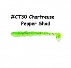 KEITECH Swing Impact 3.5" #CT30 Chartreuse Pepper Shad (8 шт.) силиконовые приманки