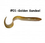 Silicone Eeel XL 20cm body, 40cm with full tail, 57g, #01-Golden Sandeel, 1 pc. softbaits