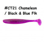 KEITECH Easy Shiner 3.5" #CT21 Chameleon Black&Blue Fkl. (7 шт.) силиконовые приманки