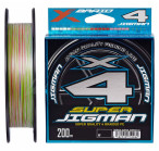 X-BRAID Super Jigman X4 Multicolor ,200M, #1.5 (0.205mm), 25Lb, плетёный шнур