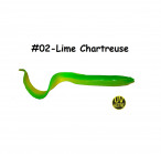 Silicone Eeel L 10cm body, 30cm with full tail, 21g, #02-Lime Chartreuse, 1pc, silikona mānekļi
