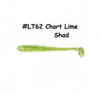 KEITECH Swing Impact 2" #LT62 Chart Lime Shad (12 gab.) silikona mānekļi