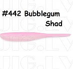KEITECH Shad Impact 5" #442 Bubblegum Shad (6 gab.) silikona mānekļi