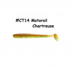 KEITECH Swing Impact 2" #CT14 Motoroil Chartreuse (12 pcs) softbaits