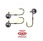 Lead Jig Head 4g, #5/0 hook VANFOOK(Japan), bait holder, (3pcs) cвинцовые джиг-головки