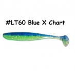 KEITECH Easy Shiner 4" #LT60 Blue X Chart (7 gab.) silikona mānekļi