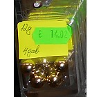 Iepakojums 12g tungsten ball x 4, gold, ar svara marķējumu, volframa džiggalvas-"ausainīši"