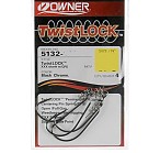 OWNER TwistLock 5132 #6/0 (4 шт.), с спиральным фиксатором, офсетные крючки