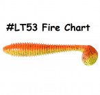 KEITECH Swing Impact Fat 4.3" #LT53 Fire Chart (6 gab.) silikona mānekļi