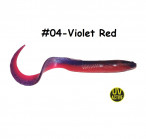 Silicone Eeel XL 20cm body, 40cm with full tail, 57g, #04-Violet Red, 1pc, softbaits