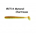 KEITECH Swing Impact 2.5" #CT14 Motoroil Chartreuse (10 шт.) силиконовые приманки
