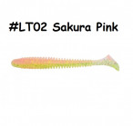 KEITECH Swing Impact 4" #LT02 Sakura Pink (8 gab.) silikona mānekļi