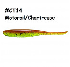 KEITECH Shad Impact 5" #CT14 Motoroil Chartreuse (6 шт.) силиконовые приманки