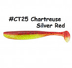 KEITECH Easy Shiner 3.5" #CT25 Chartreuse Silver Red (7 шт.) силиконовые приманки