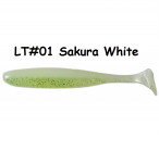 KEITECH Easy Shiner 6.5" #LT01 Sakura White (3 pcs) softbaits