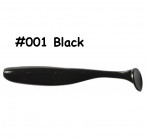 KEITECH Easy Shiner 4" #001 Black (7 gab.) silikona mānekļi