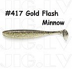 KEITECH Easy Shiner 2" #417 Gold Flash Minnow (12 gab.) silikona mānekļi