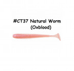 KEITECH Swing Impact 2" #CT37 Natural Worm (Oxblood) (12 gab.) silikona mānekļi