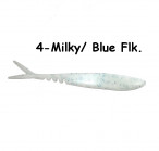 MAILE BAITS LUNKER DROP-SHOT SAWTAIL 5.5"  4-Milky/ Blue Flk. (1 gab.) silikona mānekļi
