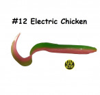 Silicone Eeel XL 20cm body, 40cm with full tail, 57g, #12-Electric Chicken, 1pc, silikona mānekļi