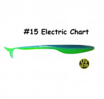 MAILE BAITS/JIG.LV SKIPPY DROP-SHOT 6" 15-Electric Chart (1 gab.) silikona mānekļi