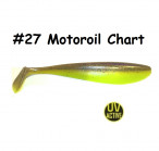 MAILE BAITS ZANDER SHAD 14cm (~5.5") 27-Motoroil Chart (1 gab.) силиконовые приманки