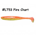 KEITECH Easy Shiner 6.5" #LT53 Fire Chart (3 pcs) softbaits