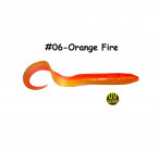 Silicone Eeel L 10cm body, 30cm with full tail, 21g, #06-Orange Fire, 1pc, silikona mānekļi