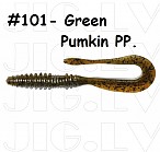 KEITECH Mad Wag Mini 3.5" #101 Green Pumkin PP. (10 pcs) softbaits