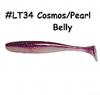 KEITECH Easy Shiner 4" #LT34 Cosmos/Pearl Belly (7 gab.) silikona mānekļi