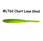 KEITECH Shad Impact 5" #LT62 Chart Lime Shad (6 pcs) softbaits