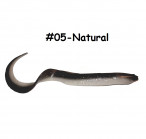 Silicone Eeel XL 20cm body, 40cm with full tail, 57g, #05-Natural, 1pc, softbaits