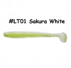 KEITECH Swing Impact 4" #LT01 Sakura White (8 gab.) silikona mānekļi