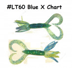 KEITECH Little Spider 3" #LT60 Blue X Chart (8 шт.) силиконовые приманки