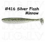 KEITECH Easy Shiner 5" #416 Silver Flash Minnow (5 gab.) silikona mānekļi