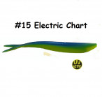 MAILE BAITS LUNKER DROP-SHOT 7" #15-Electric Chart  (1 pc) softbaits