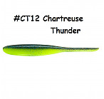KEITECH Shad Impact 5" #CT12 Chartreuse Thunder (6 gab.) silikona mānekļi