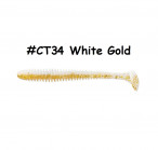 KEITECH Swing Impact 3.5" #CT34 White Gold (8 шт.) силиконовые приманки